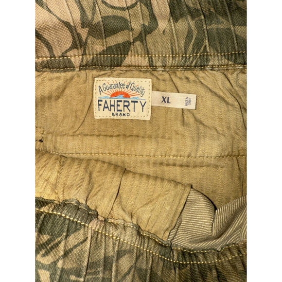 NWT Faherty‎ Essential Drawstring Olive Green Jungle Tropical Shorts Men's XL - Picture 4 of 6